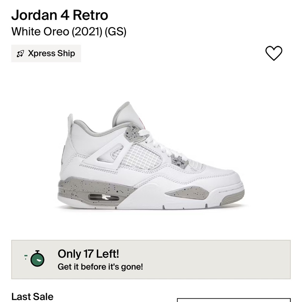 Jordan 4 Retro White Oreo